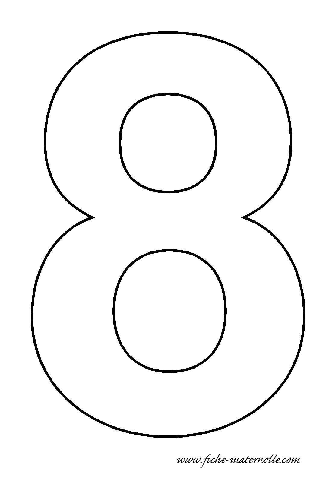 Big Number 8 Sheet Coloring Pages