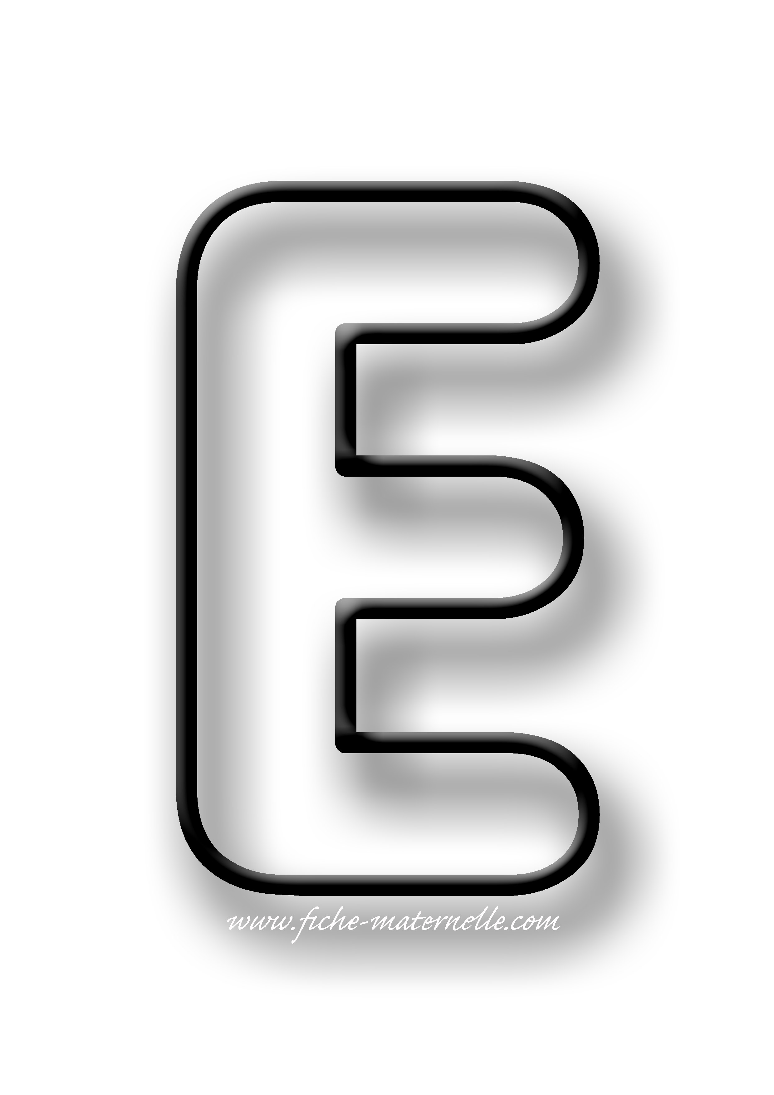 Coloriage de la lettre E