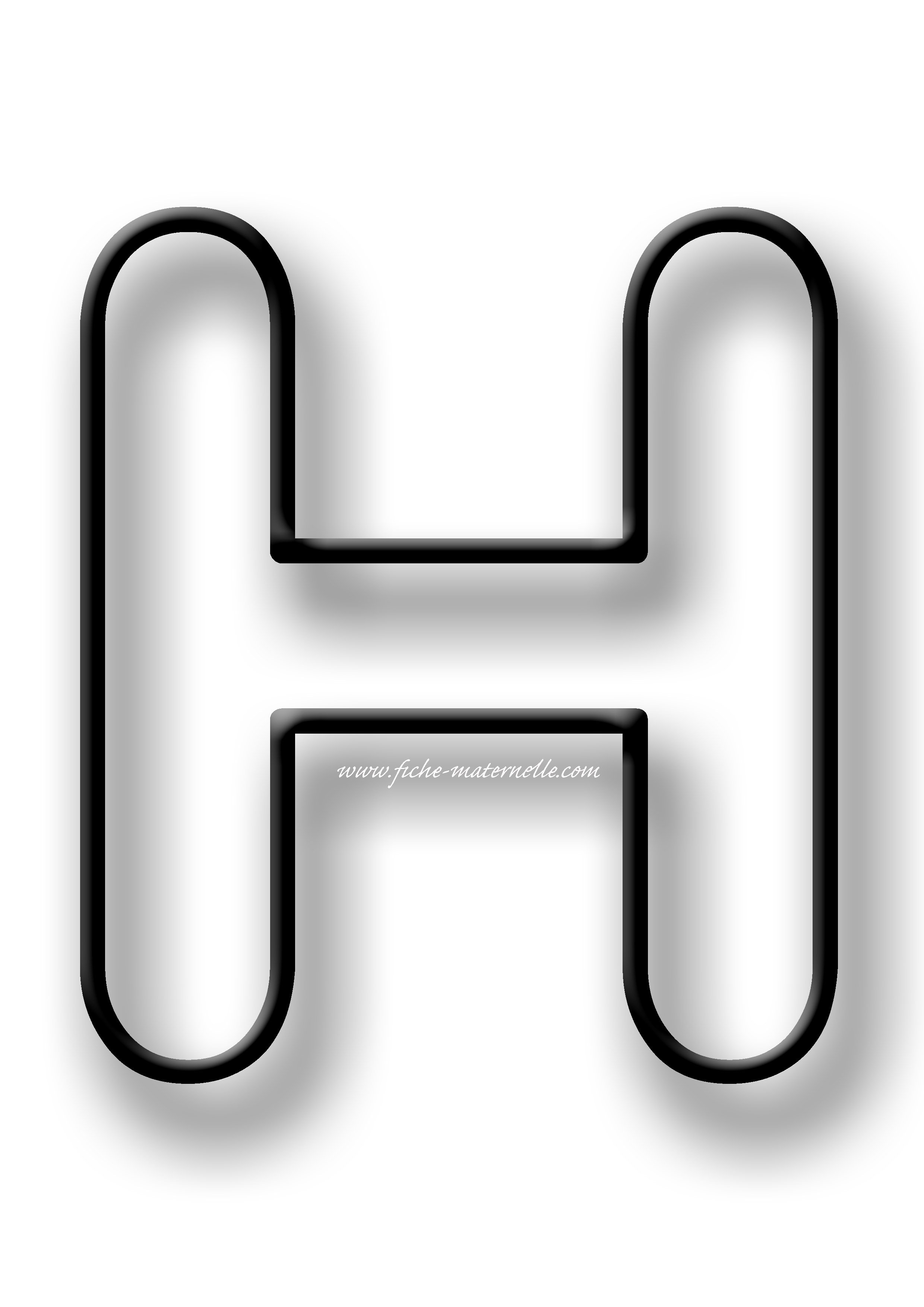 Coloriage de la lettre h