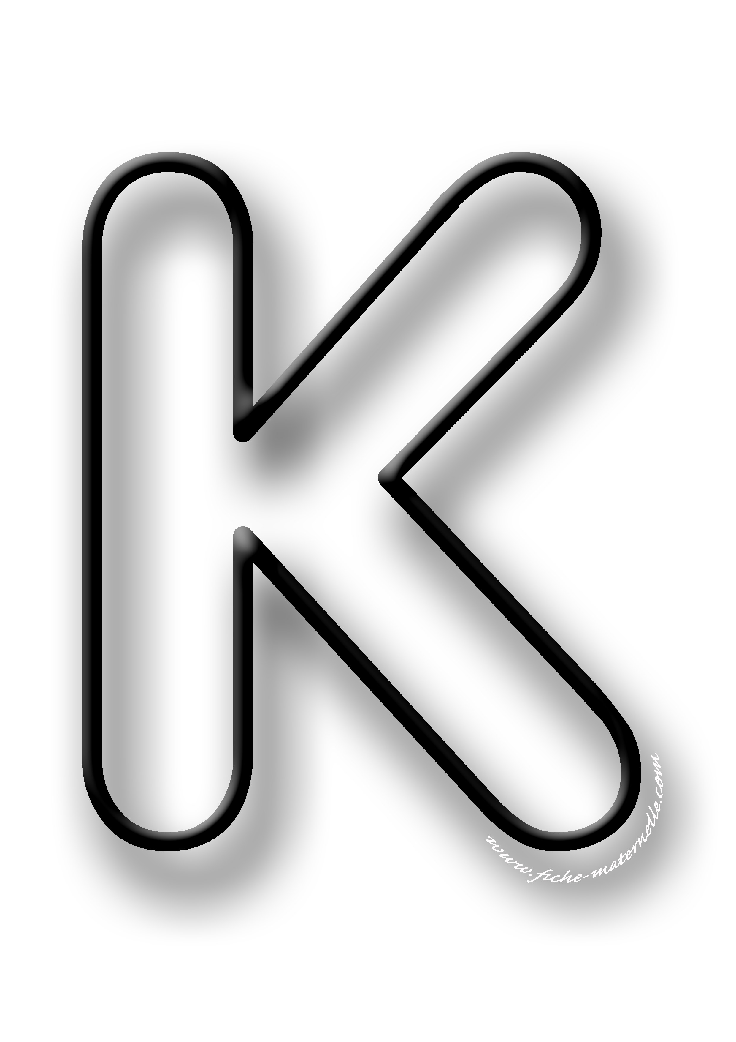 Coloriage de la lettre K