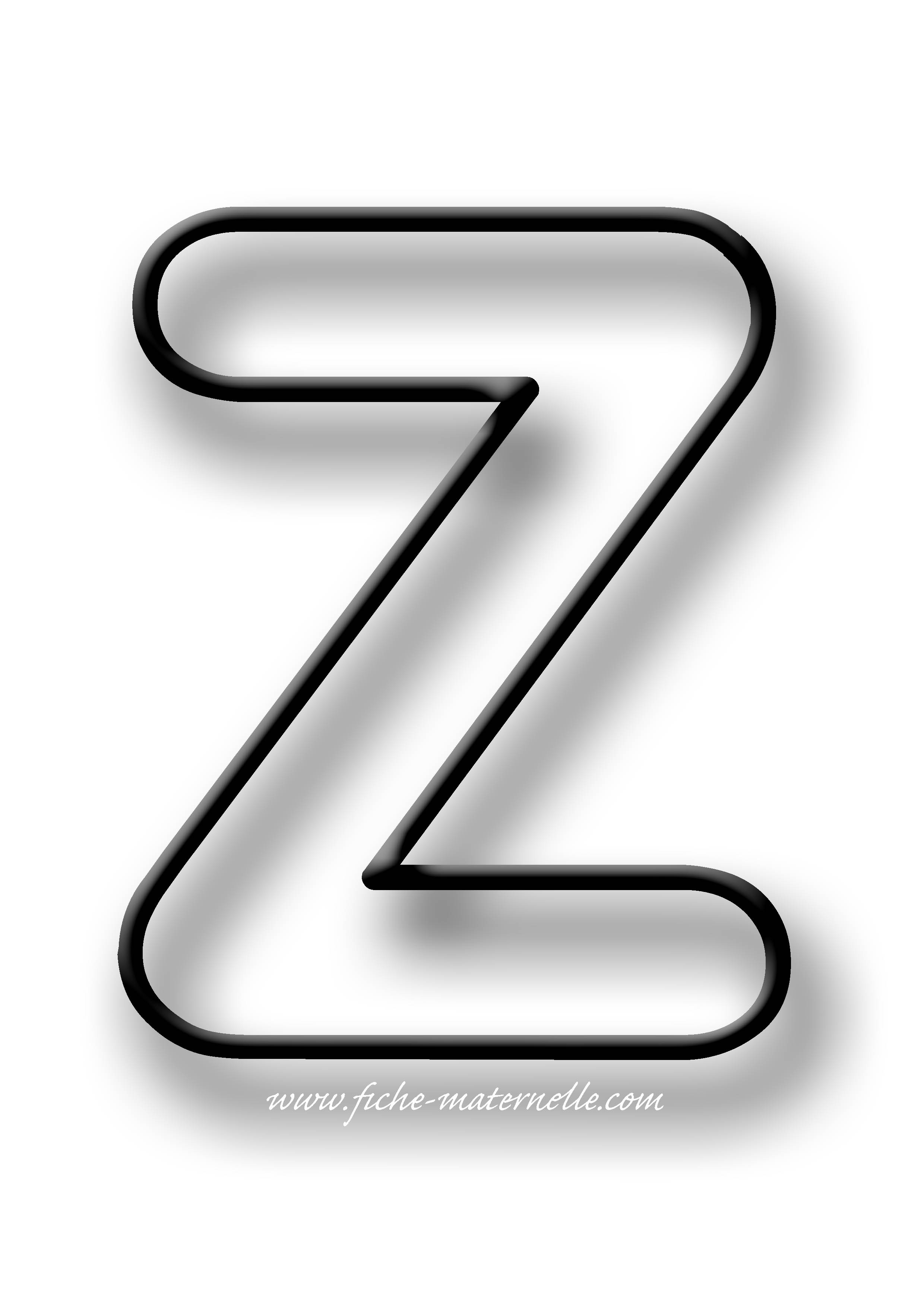 Coloriage de la lettre Z