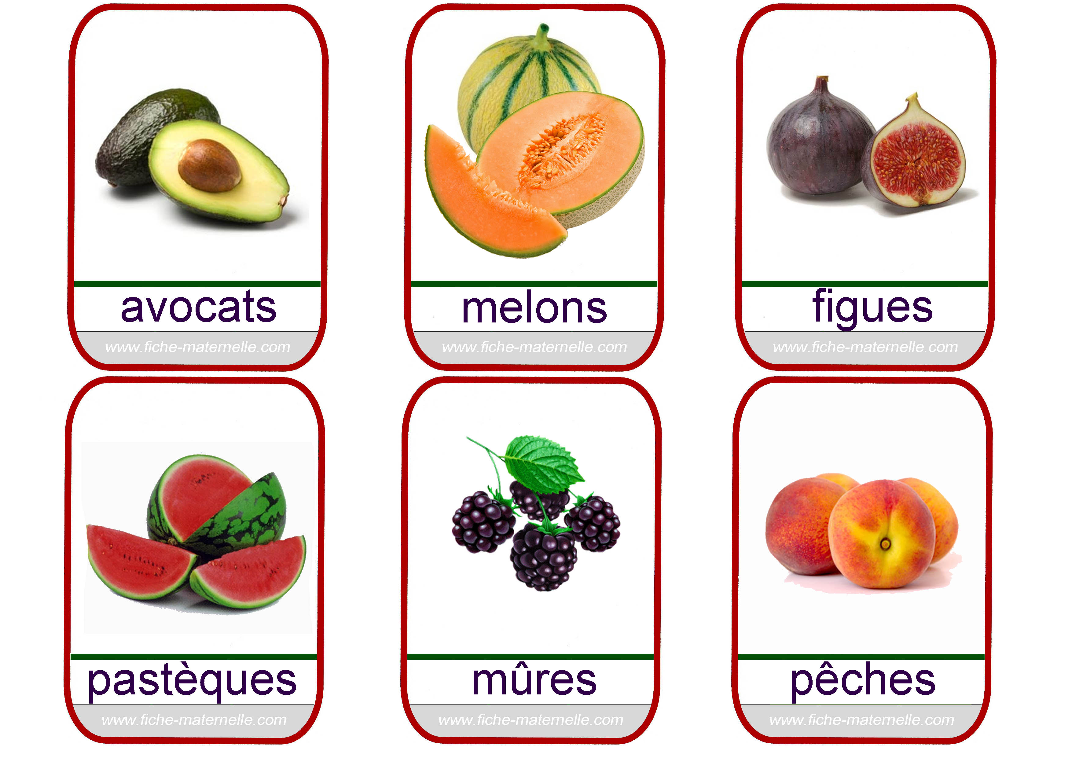 Imagier les fruits