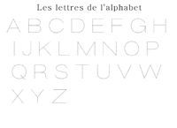 Je repasse au feutre prcisment sur les pointills qui dessinent les lettres de l alphabet