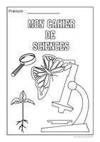 Page de garde du cahier de sciences