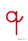 crire la lettre q