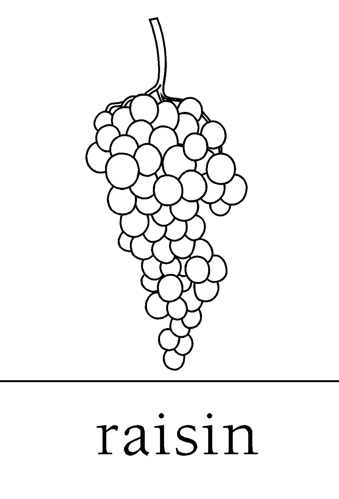 Illustration d'une grappe de raisin